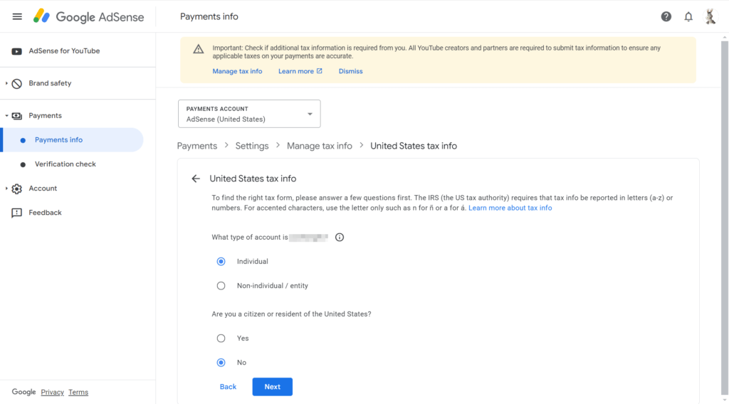 如何用ITIN为美国区Google AdSense添加税务信息 5 2024 06 18 231235