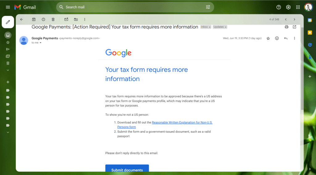 如何用ITIN为美国区Google AdSense添加税务信息 18 2024 06 20 174201