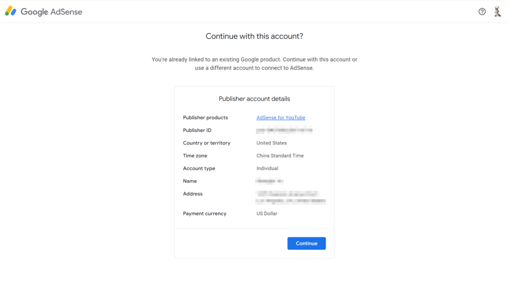 小记:解决Google AdSense菜单不显示Ads和Sites 4 2024 07 02 205215