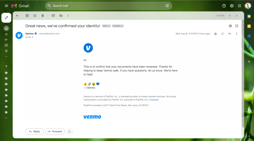 如何注册Venmo个人账户并用ITIN登记领取借记卡 21 2024 08 29 113501