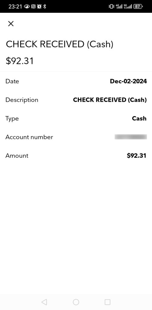 Capital One的支票长这个样子 5 Screenshot 20241202 232155 com.fidelity.android