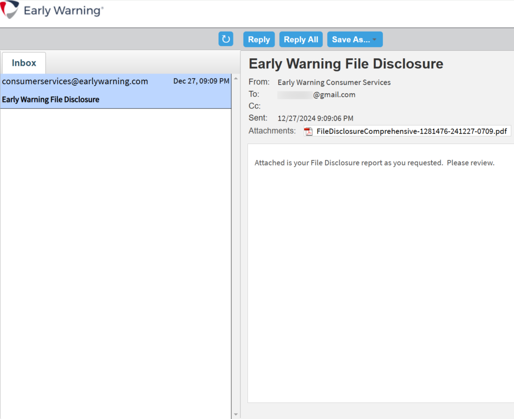 如何查询Early Warning Services报告 19 2024 12 28 002050